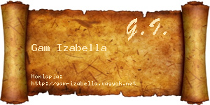 Gam Izabella névjegykártya